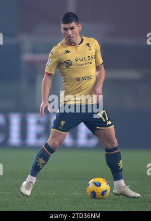 Genua, Italien, 15. Dezember 2023. Ruslan Malinovskyi vom CFC Genua während des Spiels der Serie A bei Luigi Ferraris, Genua. Der Bildnachweis sollte lauten: Jonathan Moscrop / Sportimage Stockfoto