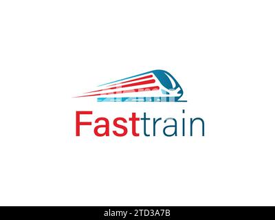 Design-Konzept-Vektor des Train Logos Stock Vektor