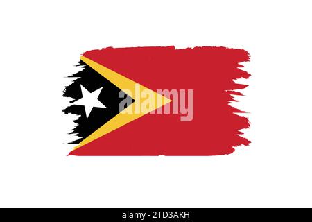 Die Flagge der Republik Osttimor als Vektor-Illustration Stock Vektor