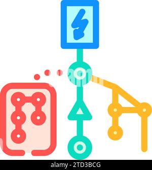 Abbildung des elektrischen Symbols für die Netzkonnektivität Stock Vektor