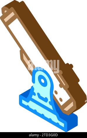 Teleskop-Weltraumforschung isometrische Icon-Vektor-Illustration Stock Vektor