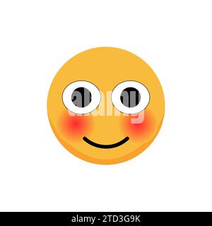 Lächelndes Emoticon. Smiley-Symbol. Comic-Emoji. Vektorabbildung. Stock Vektor