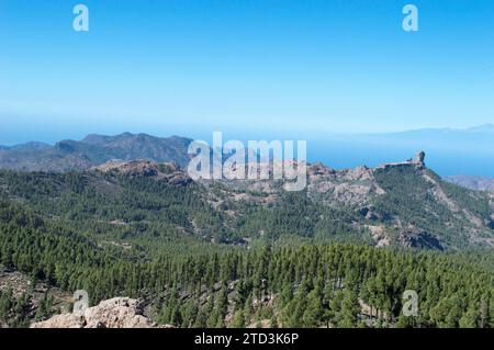 Vista desde el mirador del Pico de las Nieves Stockfoto