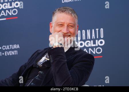 Castel Sant'Angelo, Rom, Italien, 15. Dezember 2023, Alessandro Giuli während des Atreju, politische Demonstration organisiert von Fratelli d'Italia, Giorgia Stockfoto