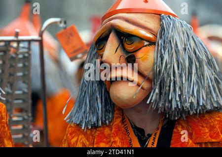 Basler Kuenstlerlarven, Masken, Basler Fasnet Parade, Basler Fasnacht, Basel, Schweiz Stockfoto