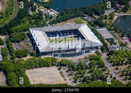 Wedau Sportpark mit der Schauinsland-Reisen-Arena an der Margaretenstraße im Neudorf-Sued Stadtteil Duisburg im Ruhrgebiet des Bundes Stockfoto