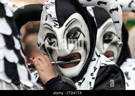 Basler Kuenstlerlarven, Masken, Basler Fasnet Parade, Basler Fasnacht, Basel, Schweiz Stockfoto