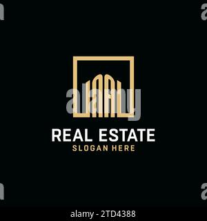 Na Initial Monogramm-Logo-Design mit quadratischem Design Stock Vektor