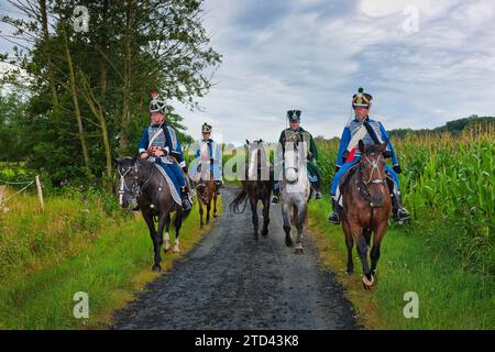 Husaren Biwak in Hoefgen bei Grimma Stockfoto