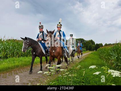 Husaren Biwak in Hoefgen bei Grimma Stockfoto
