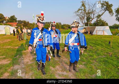 Husaren Biwak in Hoefgen bei Grimma Stockfoto
