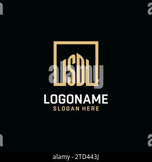 SD-Initial-Monogramm-Logo-Design mit quadratischem Design Stock Vektor SD-Initial-Monogramm-Logo-Design mit quadratischem Design Stock Vektor