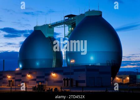 Faultürme in der Kläranlage Dresden Kaditz Stockfoto