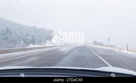 Ein Wintersturm durch den Westen von Colorado Stockfoto