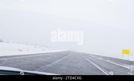 Ein Wintersturm durch den Westen von Colorado Stockfoto