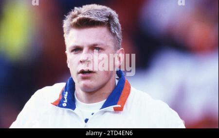 Fußball, firo: 24/1996 Fußball-Europameisterschaft Euro-Europameisterschaft Vorbereitung, Freundschaftsspiel, Vorbereitung auf das Nationalspiel 1996, Archivfotos, Archivfoto, Archiv Deutschland - Niederlande, Holland 0:1 Youri Mulder, Halbfigur Stockfoto