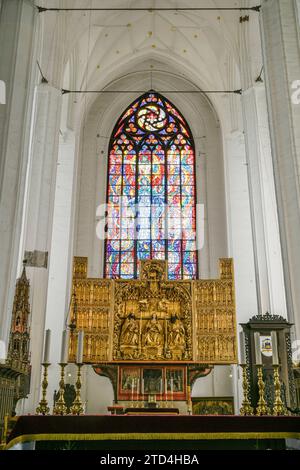 Hauptaltar von Michael von Augsburg, Marienkirche, Danzig, Woiwodschaft Pommern, Polen *** Hauptaltar von Michael von Augsburg, St. Marys Kirche, Danzig, Woiwodschaft Pommern, Polen Stockfoto