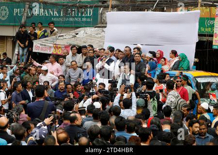 Dhaka, Bangladesch - 16. Dezember 2023: Anlässlich des Siegtages nahm die nationalistische Partei Bangladeschs (BNP) die Kundgebung vor Nayapaltan PA aus Stockfoto