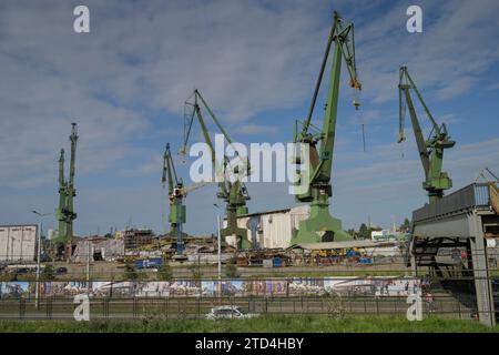 Schiffswerft Danzig - Stocznia Gdanska, Danzig, Woiwodschaft Pommern, Polen *** Danzig Stocznia Gdanska Werft, Danzig, Woiwodschaft Pommern, Polen Stockfoto