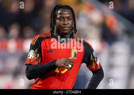 BRÜSSEL, BELGIEN - 19. NOVEMBER: Johan Bakayoko aus Belgien sieht am 19. November 2023 im King Baudouin Stadion in Brüssel, Belgien beim Spiel der UEFA EURO 2024 in der Gruppe F, der UEFA Europa-Qualifikation zwischen Belgien und Aserbaidschan. (Foto: Joris Verwijst/BSR Agency) Stockfoto
