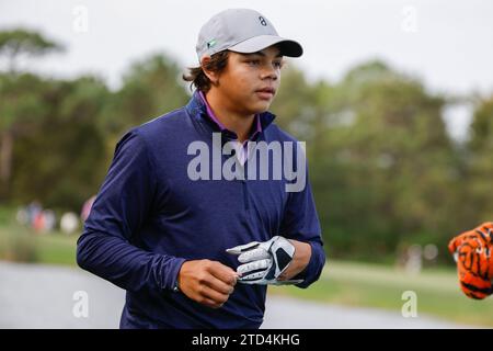 Orlando, USA. Dezember 2023. 15. Dezember 2023: Charlie Woodswährend des Pro-am beim PNC Championship Golfturnier im Ritz-Carlton Golf Club in Orlando, Florida. Darren Lee/CSM Credit: CAL Sport Media/Alamy Live News Stockfoto