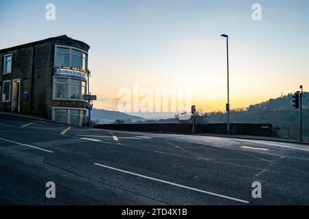 Wakefield Road Junction, Sowerby Bridge Stockfoto