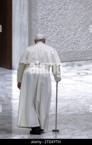 Vatikanstadt, Vatikan, 16. Dezember 2023. Papst Franziskus Trifft Sich
