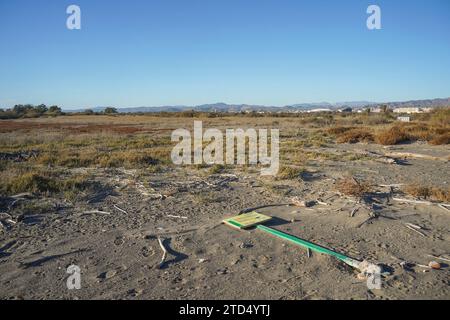 Guadalhorce Naturschutzgebiet, Guadalhorce Mündung Naturschutzgebiet in der Nähe von Malaga, Andalusien, Spanien. Stockfoto