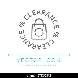 Vektorzeile Für Clearance Sale E-Commerce-Vektorzeile Stock Vektor