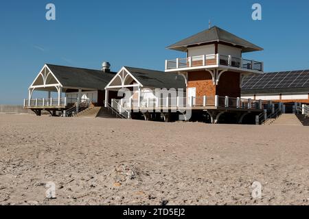 Aka: Sand Hill Cove Beach ist ein wunderschöner Stadtstrand und war vor Jahren der erste State Beach in RI. 1970 wurde der Strand in Roger Williams State umbenannt Stockfoto