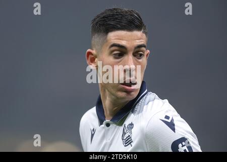 Mailand, Italien, 12. Dezember 2023. Carlos Fernandez von Real Sociedad während des Spiels der UEFA Champions League in Giuseppe Meazza, Mailand. Der Bildnachweis sollte lauten: Jonathan Moscrop / Sportimage Stockfoto