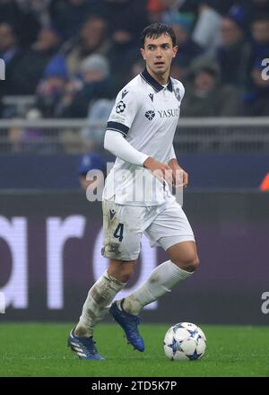 Mailand, Italien, 12. Dezember 2023. Martin Zubimendi von Real Sociedad während des Spiels der UEFA Champions League in Giuseppe Meazza, Mailand. Der Bildnachweis sollte lauten: Jonathan Moscrop / Sportimage Stockfoto