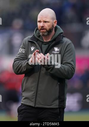 Connacht-Cheftrainer Pete Wilkins vor dem Investec Champions Cup Spiel im StoneX Stadium in London. Bilddatum: Samstag, 16. Dezember 2023. Stockfoto