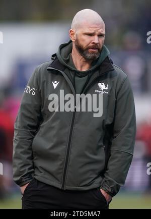 Connacht-Cheftrainer Pete Wilkins vor dem Investec Champions Cup Spiel im StoneX Stadium in London. Bilddatum: Samstag, 16. Dezember 2023. Stockfoto