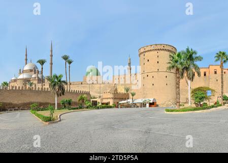 Kairo, Ägypten; 16. Dezember 2023 - Blick auf die Zitadelle in Kairo, Ägypten Stockfoto