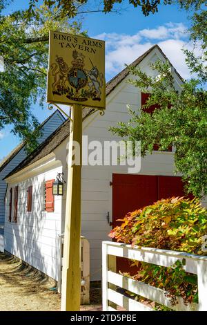 Die Kings Arms Tavern in der Francis Street, Colonial Williamsburg, Virginia Stockfoto