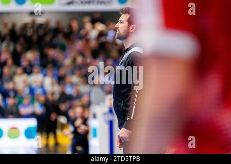 Florian Kehrmann (TBV Lemgo Lippe, Trainer) GER, TBV Lemgo Lippe vs. Fuechse Berlin, Handball, 1. Bundesliga 17. Spieltag, Spielzeit 2023/2024, 16.12.2023 Foto: Eibner-Pressefoto / Jan Strohdiek Stockfoto