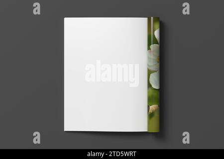 Modell der linken Seite des Magazins auf schwarzem Hintergrund. 3D-Abbildung Stockfoto