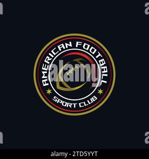 American Football-Logo-Vorlage mit Farbverlauf für Sportverein Stock Vektor