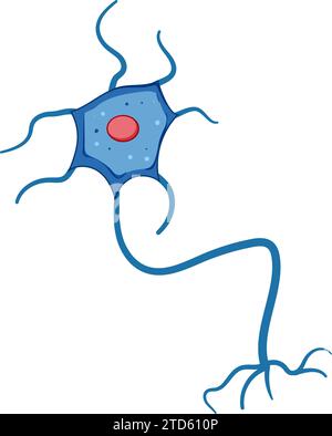 synapse Neurons Cartoon Vektor Illustration Stock Vektor