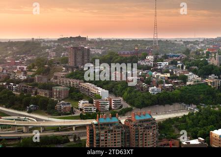 Mount Adams, Wohnviertel in Cincinnati, Ohio Stockfoto