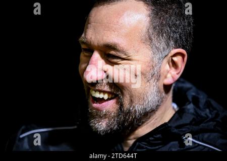 Newport, Großbritannien, 16. Dezember 2023. David Artell während des Sky Bet EFL League 2 Fußballspiels zwischen Newport County FC und Grimsby Town FC im Rodney Parade Stadium, Newport, UK.Credit: Jon Corken/Alamy Live News Stockfoto