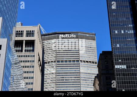 Südseite des MetLife-Gebäudes, ehemals Pan am Building, 200 Park Avenue in Midtown Manhattan, New York. Stockfoto