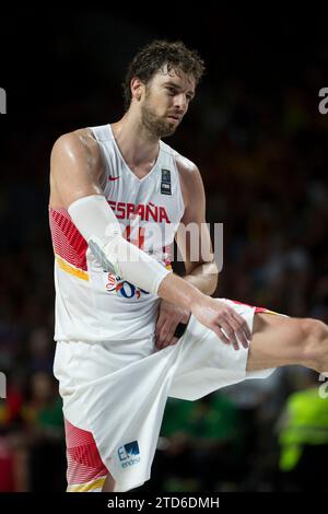 Madrid, 6. September 2014. Mundokorb 2014. Spanien - Senegal. Im Bild: Pau Gasol. Foto: Ignacio Gil Archdc. Quelle: Album / Archivo ABC / Ignacio Gil Stockfoto