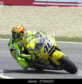 05/03/2001. Sherry. 04-05-01. Paco Martin. Rossi im Motorradtraining 500 in Jerez. Archjer. Quelle: Album / Archivo ABC / Paco Martín Stockfoto