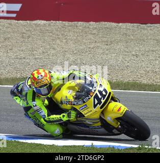 05/03/2001. Sherry. 04-05-01. Paco Martin. Rossi im Motorradtraining 500 in Jerez. Archjer. Quelle: Album / Archivo ABC / Paco Martín Stockfoto