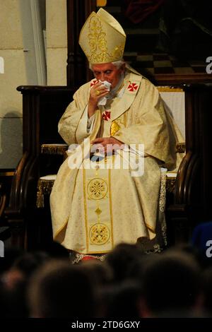 08/20/2011. Madrid. Spanien. Kathedrale Von Almudena. Messe von Papst Benedikt XVI. In der Kathedrale von Almudena für Seminaristen. Foto: Von St. Bernhard. Archdc. Quelle: Album / Archivo ABC / Eduardo San Bernardo Stockfoto