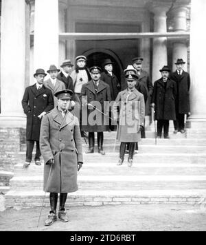 01/31/1923. Barcelona. Die Reise von Infante D. Fernando. SA Besuch des Palastes Arbeiten im Bau. Quelle: Album / Archivo ABC / Josep Brangulí Stockfoto