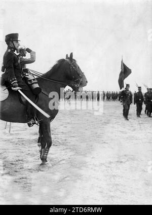 11/08/1909. Der König von Portugal in Madrid. Die Monarchen D. Manuel II. Und D. Alfonso. Quelle: Album / Archivo ABC / R. Cifuentes Stockfoto