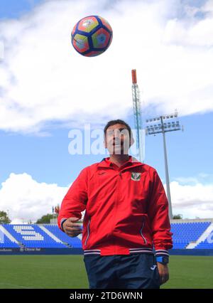 Leganés (Madrid), 14.09.2016. CD Leganés Trainer Asier Garitano posiert im Butarque Municipal Stadium. Foto: De San Bernardo ARCHDC. Quelle: Album / Archivo ABC / Eduardo San Bernardo Stockfoto